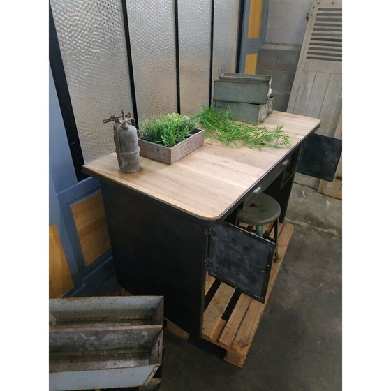 Image 1 of Bureau vintage en chêne massif par Naval Dubigeon, 1900