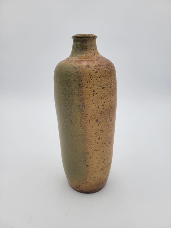 Image 1 of Vase Artisanal Vintage En Grès Pyrité
