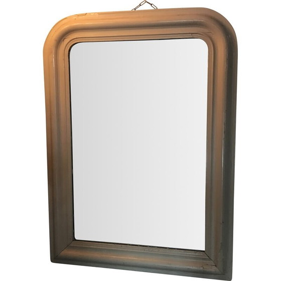 Image 1 of Miroir vintage laqué écru