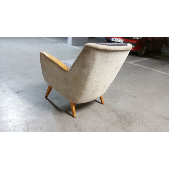 Image 1 of Paire de fauteuils club vintage bi color, 1950