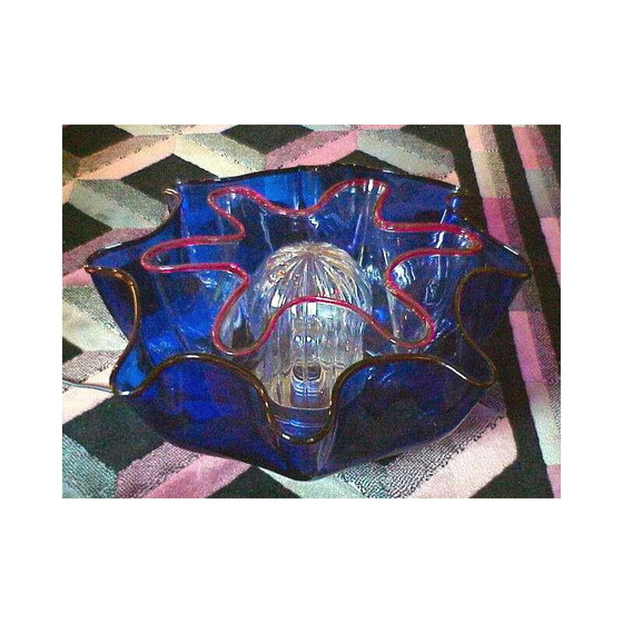 Image 1 of Lampadaire vintage avec trois verres à galène par Adalberto Dal Lago pour Vistosi, 1960