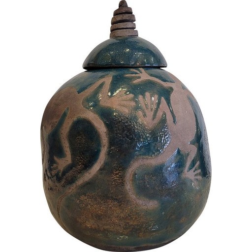 Vase vintage en céramique émaillée de Dono, France