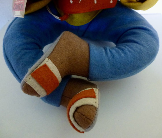 Image 1 of Vintage Dolle Mina Hippie Doll With Lamp From The 60s-70s.