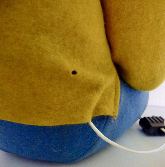 Image 1 of Vintage Dolle Mina Hippie Doll With Lamp From The 60s-70s.