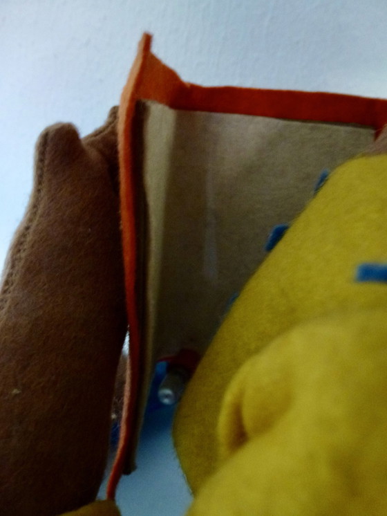 Image 1 of Vintage Dolle Mina Hippie Doll With Lamp From The 60s-70s.