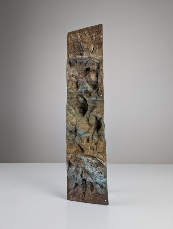 Image 1 of Relief en bronze ancien de la nature et des oiseaux, 1900S