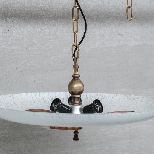 Lampe suspendue inhabituelle du milieu du siècle, Hollande, années 1970