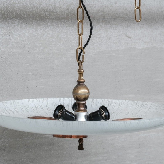 Image 1 of Lampe suspendue inhabituelle du milieu du siècle, Hollande, années 1970