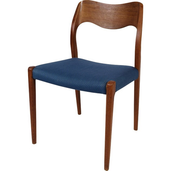 Image 1 of Ensemble de 6 chaises de salle à manger vintage modèle 71 par Niels O. Møller pour J.L Møllers Møbelfabrik, 1960