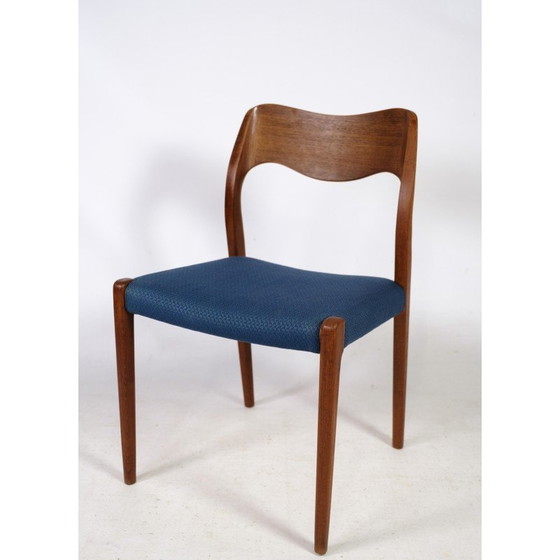 Image 1 of Ensemble de 6 chaises de salle à manger vintage modèle 71 par Niels O. Møller pour J.L Møllers Møbelfabrik, 1960