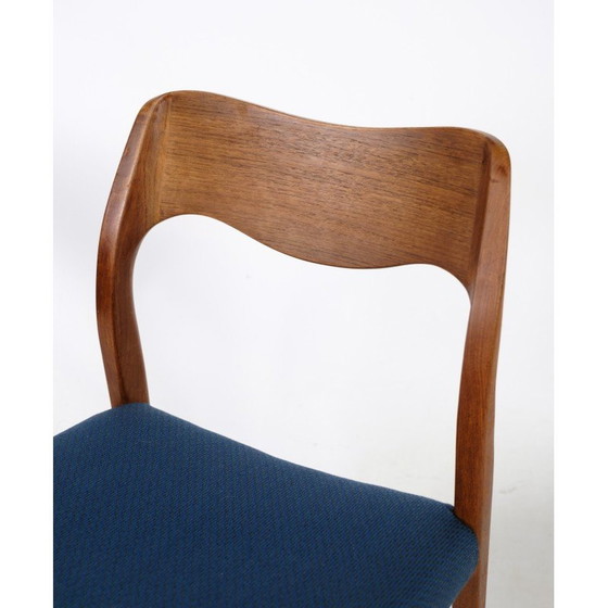 Image 1 of Ensemble de 6 chaises de salle à manger vintage modèle 71 par Niels O. Møller pour J.L Møllers Møbelfabrik, 1960