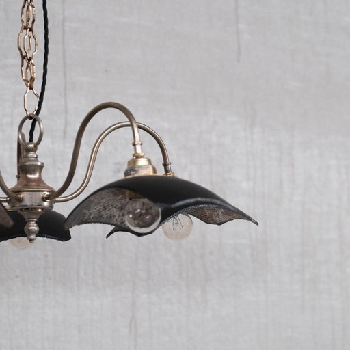 Lustres anglais vintage en verre au mercure à miroir réfléchissant, années 1920