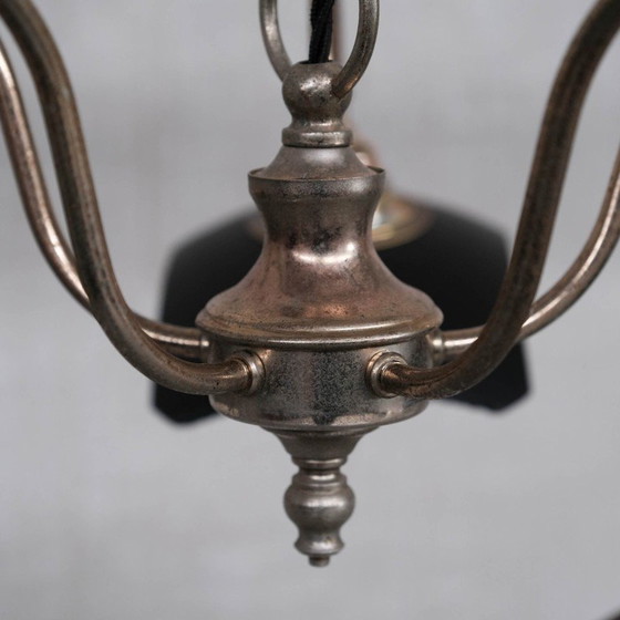 Image 1 of Lustres anglais vintage en verre au mercure à miroir réfléchissant, années 1920