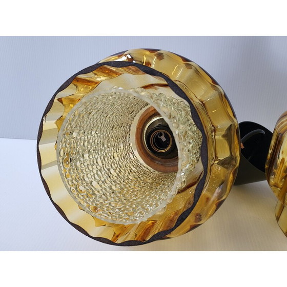 Image 1 of Paire de lampes suspendues vintage par Carl Fagerlund pour Orrefors, 1960
