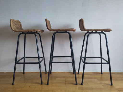 3X tabouret de bar vintage