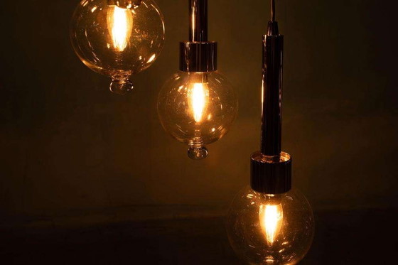 Image 1 of Lampe suspendue vintage cascade, space age waterfall midcentury