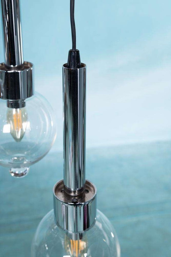 Image 1 of Lampe suspendue vintage cascade, space age waterfall midcentury