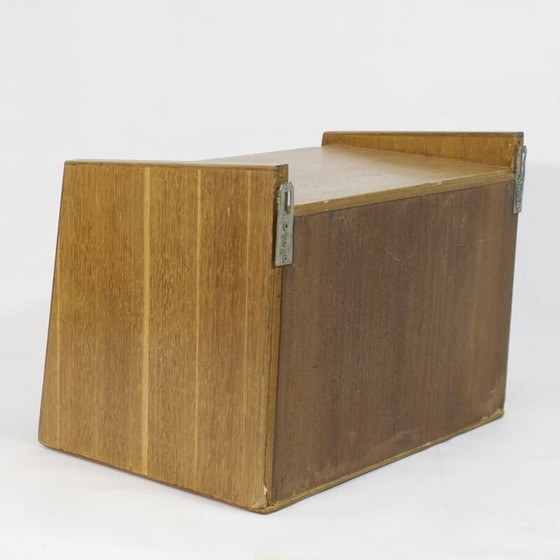 Image 1 of Table de nuit murale vintage en bois de chêne, 1950