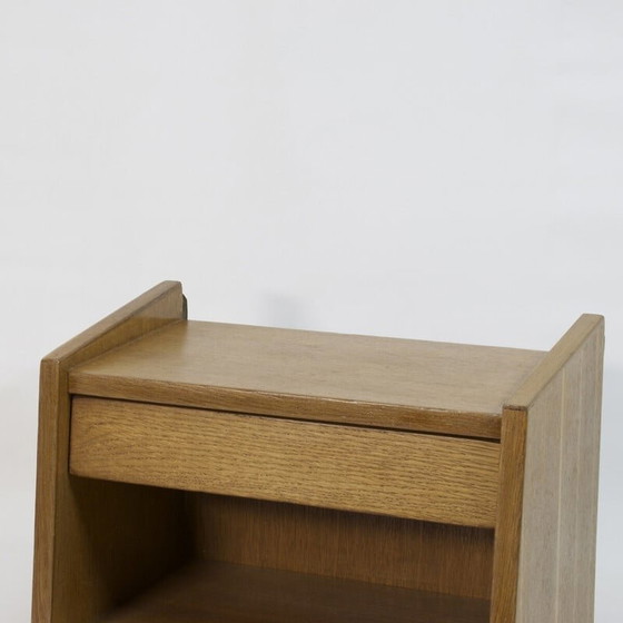 Image 1 of Table de nuit murale vintage en bois de chêne, 1950