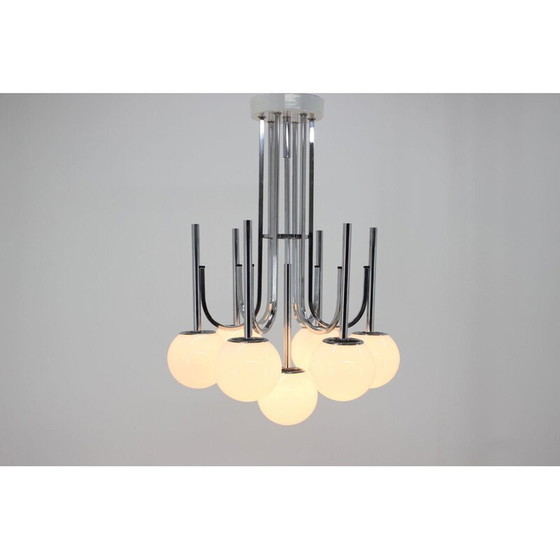 Image 1 of Lustre vintage de style Gaetano Sciolari, 1970