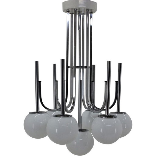 Lustre vintage de style Gaetano Sciolari, 1970