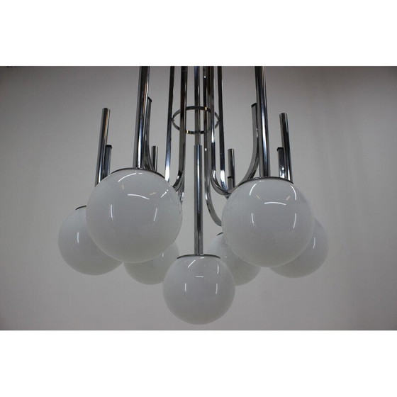Image 1 of Lustre vintage de style Gaetano Sciolari, 1970