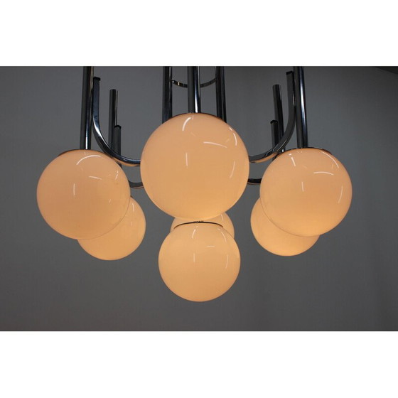 Image 1 of Lustre vintage de style Gaetano Sciolari, 1970