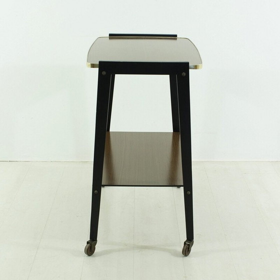 Image 1 of Table roulante vintage en laiton, 1950