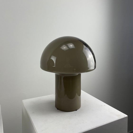 Image 1 of Paire de lampes de table à champignon Lido en verre brun Peill et Putzler, 1970
