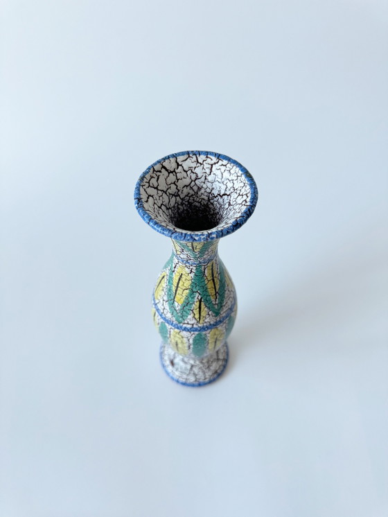 Image 1 of Marzi & Remy 172/1, Vase En Céramique Avec Émail Craquelé / Émail Retraité, West Germany, Wgp, Mid Century Modern, Années 1950