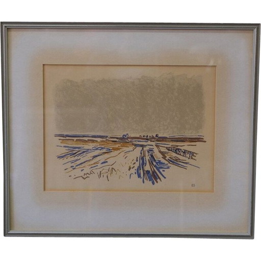 Lithographie couleur vintage de Bengt Sandberg, 1960