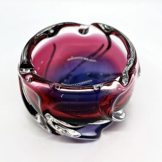 Image 1 of Cendrier vintage en verre par J. Hospodka pour Chribska Sklarna, Tchécoslovaquie 1960
