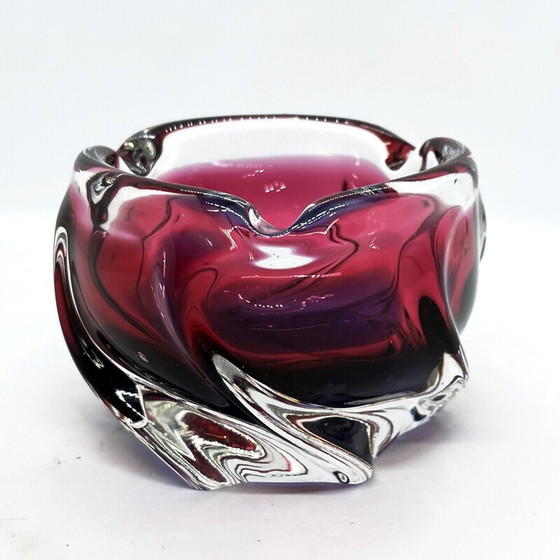 Image 1 of Cendrier vintage en verre par J. Hospodka pour Chribska Sklarna, Tchécoslovaquie 1960