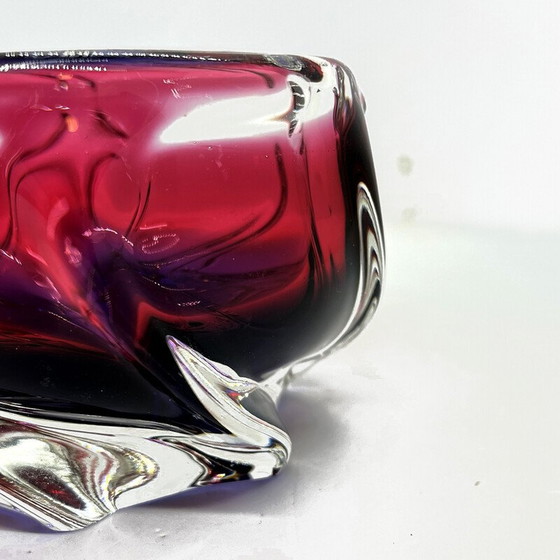 Image 1 of Cendrier vintage en verre par J. Hospodka pour Chribska Sklarna, Tchécoslovaquie 1960