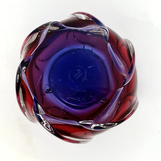 Image 1 of Cendrier vintage en verre par J. Hospodka pour Chribska Sklarna, Tchécoslovaquie 1960