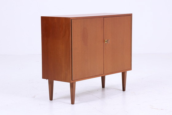 Image 1 of Commode Vintage années 60 | Mid Century Armoire Vintage Rangement couloir Rétro Bois