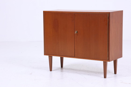 Image 1 of Commode Vintage années 60 | Mid Century Armoire Vintage Rangement couloir Rétro Bois