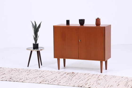 Image 1 of Commode Vintage années 60 | Mid Century Armoire Vintage Rangement couloir Rétro Bois