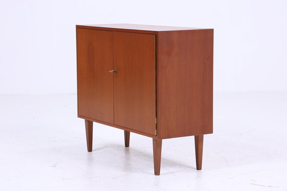 Image 1 of Commode Vintage années 60 | Mid Century Armoire Vintage Rangement couloir Rétro Bois