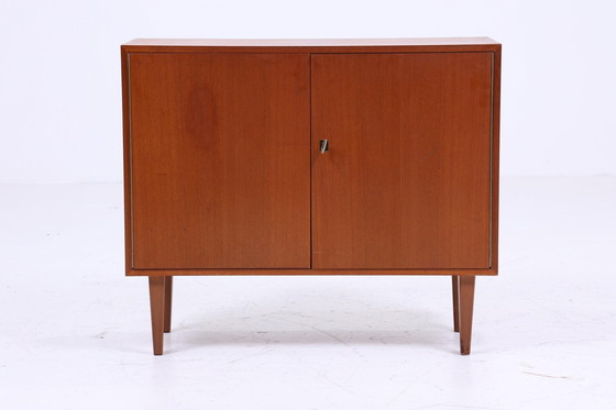 Image 1 of Commode Vintage années 60 | Mid Century Armoire Vintage Rangement couloir Rétro Bois