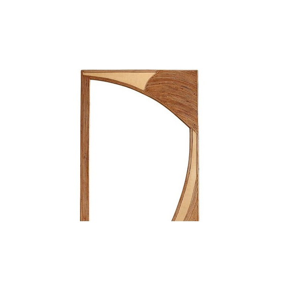 Image 1 of Miroir mural contemporain vintage en bambou et laiton, Italie