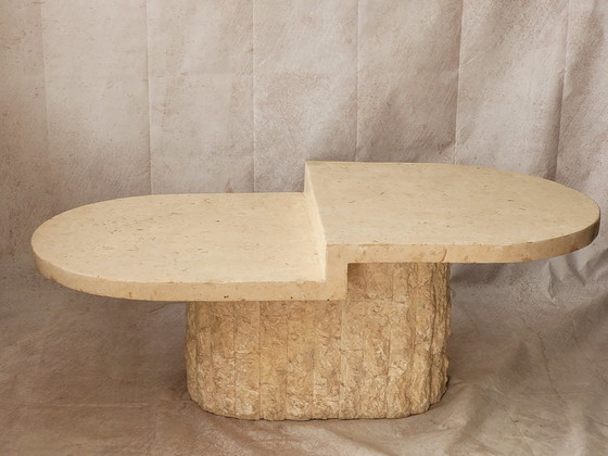 Image 1 of Table Basse Ovale En Pierre Mactan Par Magnussen Ponte