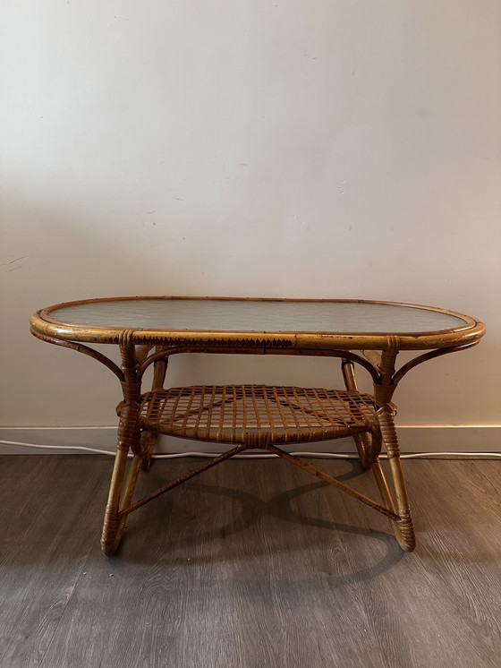 Image 1 of Rohe Noordwolde Table d'appoint en rotin Table basse