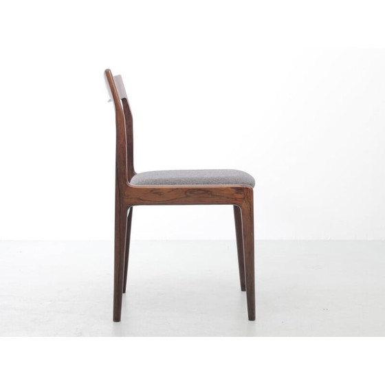 Image 1 of Ensemble de 6 chaises scandinaves vintage en palissandre de Rio et tissu Kvadrat