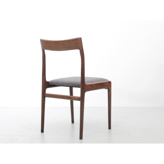 Image 1 of Ensemble de 6 chaises scandinaves vintage en palissandre de Rio et tissu Kvadrat