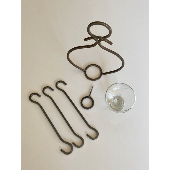 Image 1 of Lustre scandinave vintage en fer forgé pour une lumière, années 1960