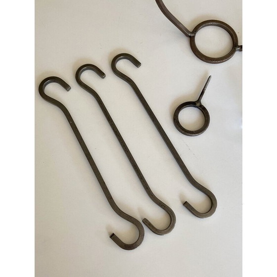 Image 1 of Lustre scandinave vintage en fer forgé pour une lumière, années 1960