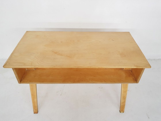 Image 1 of Cees Braakman For Pastoe Eb02 Birchwood Desk, Pays-Bas 1959