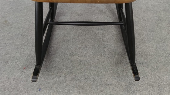 Image 1 of Chaise à bascule Mid Century Design Scandinave Chaise Rocking Chair Armchair Vintage Retro