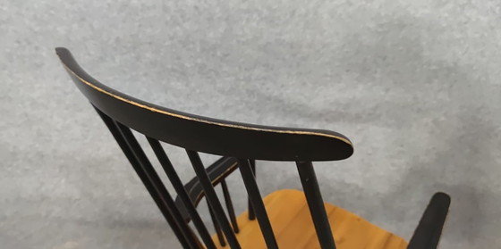 Image 1 of Chaise à bascule Mid Century Design Scandinave Chaise Rocking Chair Armchair Vintage Retro